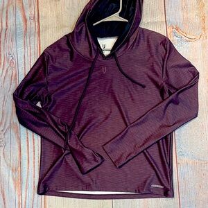 Purple Hooded Long Sleeve Shirt
